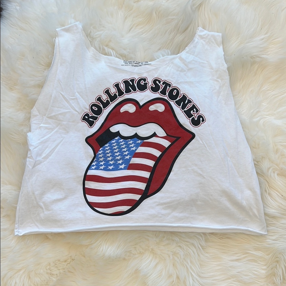 Rolling Stones Graphic Muscle-Cut Rock Tank Top